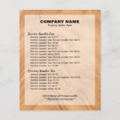 Rustikales hellbraunes Holz Flyer (Hinten)