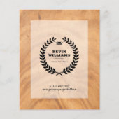 Rustikales hellbraunes Holz Flyer (Vorne)