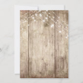 Rustikales, hellbraunes Holz mit leichten Linien,  Einladung (Rückseite)