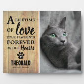 Rustikales, helles Holz | Cat/Dog-Foto-Gedenkstätt Fotoplatte (Vorderseite)