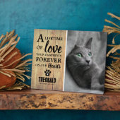 Rustikales, helles Holz | Cat/Dog-Foto-Gedenkstätt Fotoplatte (Seite)