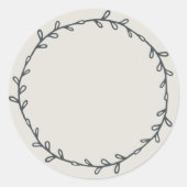 Rustikales helles Licht grau schreiben auf Runder Aufkleber (Vorderseite)