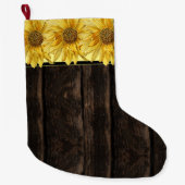 Rustikales, hellgelbes Gelbblüten Großer Weihnachtsstrumpf (Vorderseite)