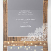 Rustikales hellgraues Foto Dreifach Gefaltete Einladung (Innenseite Mitte)