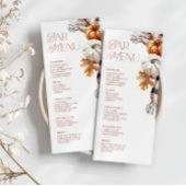 Rustikales Herbst 4x9 Bar Drink Menu Menükarte