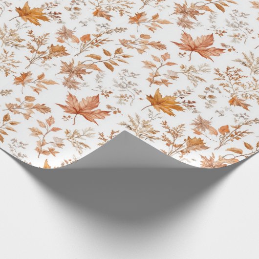 Rustikales Herbst-Blatt-Geschenkverpackungspapier Geschenkpapier (Ecke)