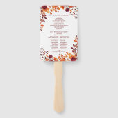 Rustikales Herbst-Blätter Hochzeitsprogramm Fächer (Rückseite)