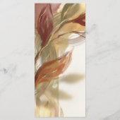 Rustikales Herbst-Blumen-Hochzeitsmenü Menükarte (Rückseite)