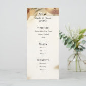 Rustikales Herbst-Blumen-Hochzeitsmenü Menükarte (Stehend Vorderseite)