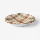 Rustikales Herbst-Classic-Plaid Rust Creme Braun Pappteller (Gewinkelt)