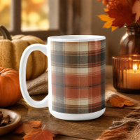 Rustikales Herbst-Classic-Plaid Rust Creme Schwarz