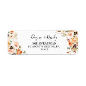 Rustikales Herbst Elegantes Floral Rücksendesiegel (Vorne)