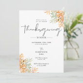 Rustikales Herbst Erntedank Dinner Feiertagskarte (Stehend Vorderseite)