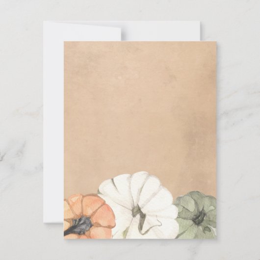 Rustikales Herbst-Foto Hochzeit speichern das Datu Einladung (Rückseite)