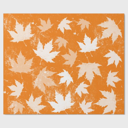 Rustikales Herbst-Herbstlaub-Muster Geschenkpapier (Flach)