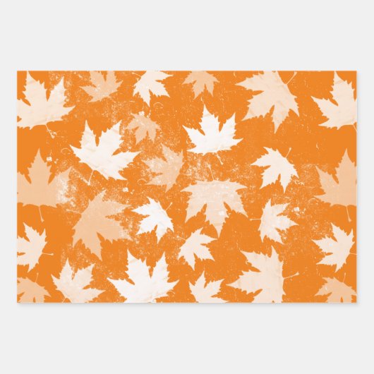 Rustikales Herbst-Herbstlaub-Muster Geschenkpapier Set (Vorderseite 2)