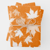 Rustikales Herbst-Herbstlaub-Muster Geschenkpapier Set (Beispiel)