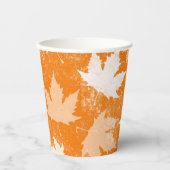 Rustikales Herbst-Herbstlaub-Muster Pappbecher (Vorderseite)