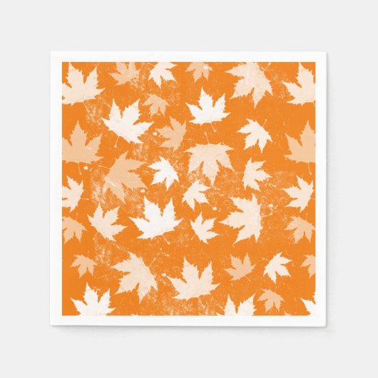 Rustikales Herbst-Herbstlaub-Muster Serviette (Vorderseite)