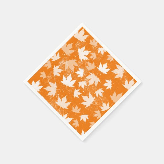 Rustikales Herbst-Herbstlaub-Muster Serviette (Ecke)