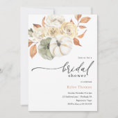 Rustikales Herbst-Kürbiskolonne Brautparty Einladung (Vorderseite)