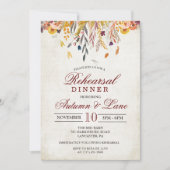 Rustikales Herbst Probe Abendessen Einladung (Vorderseite)