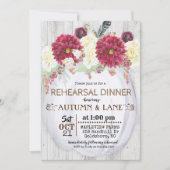 Rustikales Herbst Probe Abendessen Einladung (Vorderseite)