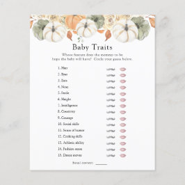 Rustikales Herbst Pumpkin Baby Tracks Duschspiel