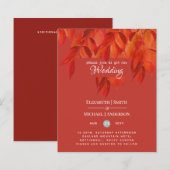 Rustikales Herbst Rote Blätter Herbsthochzeit Haus (Vorne/Hinten)