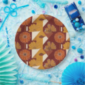 Rustikales Herbstblumen-Geometrisches Muster Pappteller (Party)