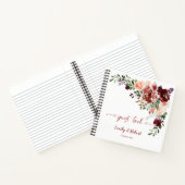 Rustikales Herbstbuch Boho Wedding Notizblock (Innenseite)