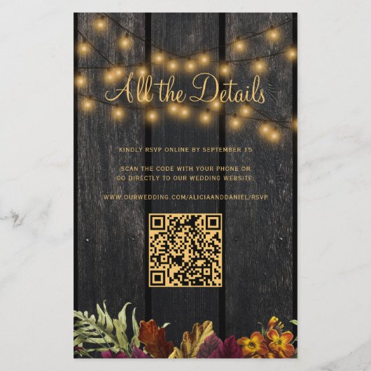 Rustikales Herbstbudget in einer Einladung Flyer (Hinten)