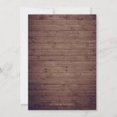 Rustikales Herbstessen führt zur String Light Prob Einladung (Rückseite)