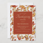 Rustikales Herbstessen lässt Erntedank essen Einladung (Vorderseite)