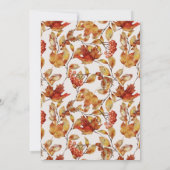 Rustikales Herbstessen lässt Erntedank essen Einladung (Rückseite)