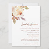 Rustikales Herbstfallen florales Brautparty Einladung (Vorderseite)