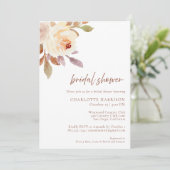 Rustikales Herbstfallen florales Brautparty Einladung (Stehend Vorderseite)