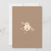 Rustikales Herbstfallen florales Brautparty Einladung (Rückseite)