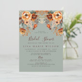 Rustikales Herbstfallen Herbst Herbst Brautparty Einladung (Stehend Vorderseite)