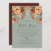 Rustikales Herbstfallen Herbst Herbst Brautparty Einladung (Vorne/Hinten)