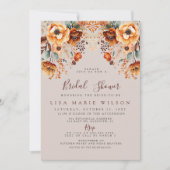 Rustikales Herbstfallen Herbst Herbst Brautparty Einladung (Vorderseite)