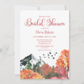 Rustikales Herbstfallwald Brautparty Einladung (Vorderseite)