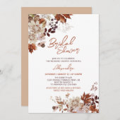 Rustikales Herbstfest florales Hochzeitssemble Bra Einladung (Vorne/Hinten)