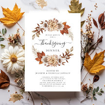 Rustikales Herbstfloral Erntedank Abendessen