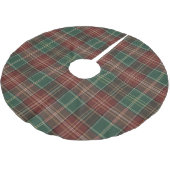 Rustikales Herbstkaromuster Polyester Weihnachtsbaumdecke (Schrägansicht)