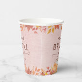 Rustikales Herbstkürbis-Brautparty Pappbecher (Rechts)