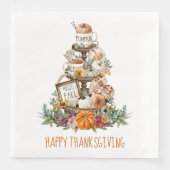 Rustikales Herbstkürbis zum Erntedankfest Serviette (Vorderseite)