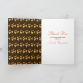 Rustikales Herbstlaub Brautparty Dankeskarte (Innenseite)