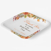 Rustikales Herbstlaub Brautparty Pappteller (Gewinkelt)