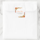 Rustikales Herbstlaub Brautparty Quadratischer Aufkleber (Tasche)